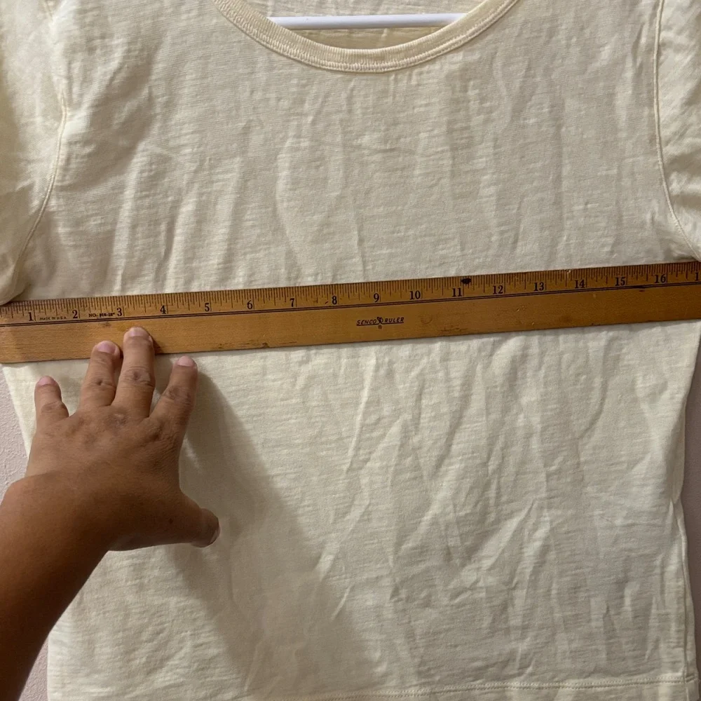 J. Crew Women's Light Yellow Short Sleeve Tee